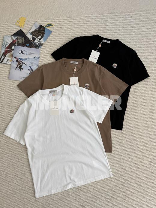 蒙口新品男士标识贴片棉质T恤 商品图2