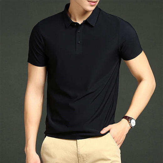 罗蒙 男女同款 无痕冰丝POLO衫 简约舒适 翻领设计 17色可选 商品图7