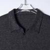 SDSA男装2026新款高贵轻奢纯色肌理竖纹针织翻领宽松休闲短袖上衣 商品缩略图1