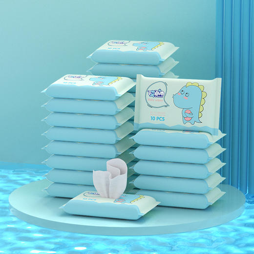 「19.9到手30包」10片装湿巾十抽一次性湿纸巾便携婴儿手口清洁礼品 商品图1