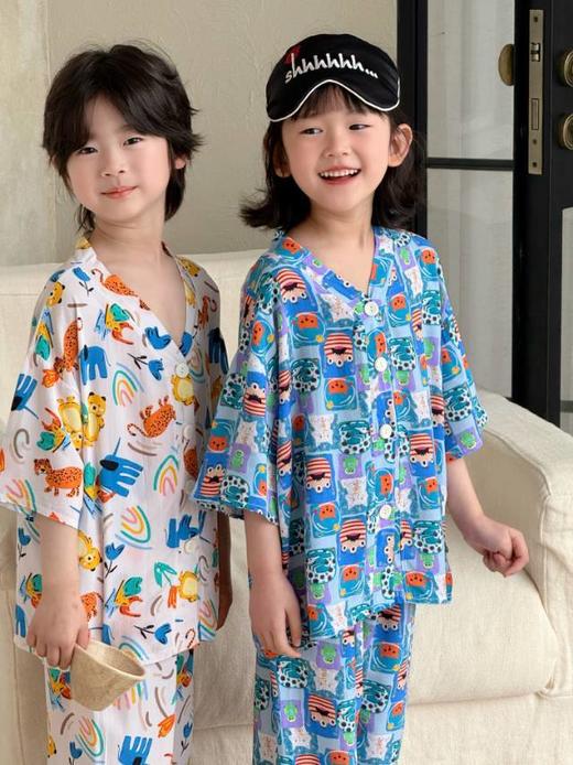 喜林贝尔莱纱绸·涂鸦亲子款家居服yc0420001 商品图4