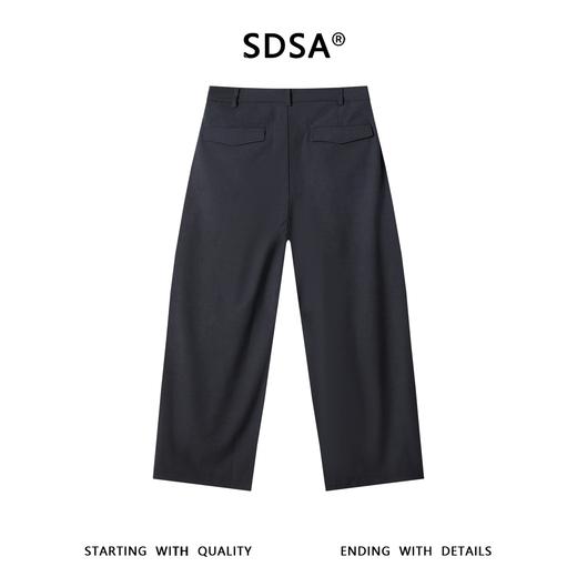 SDSA男装2026新款高贵轻奢极简显瘦气质百搭休闲褶皱休闲裤时尚 商品图1
