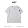SDSA男装2026新款高贵轻奢抽绳亨利领短袖T恤宽松插肩袖休闲上衣 商品缩略图0