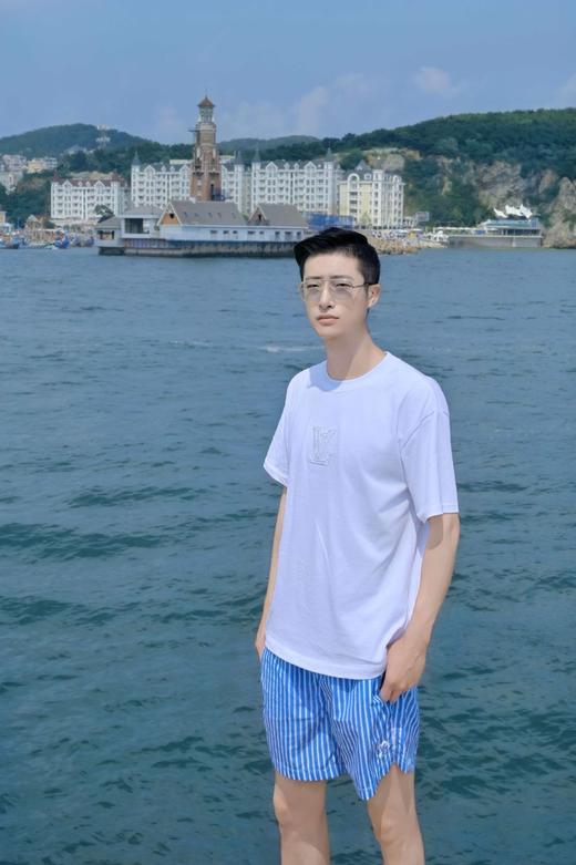 驴家 25ss蓝白条纹提花短裤 商品图0