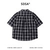 SDSA男装2026新款高贵轻奢日系少年感撞色格纹格子短袖衬衫百搭 商品缩略图4