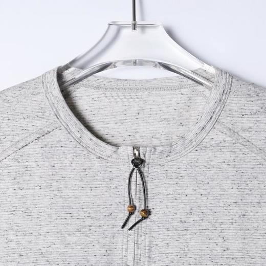 SDSA男装2026新款高贵轻奢抽绳亨利领短袖T恤宽松插肩袖休闲上衣 商品图1