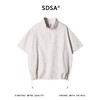 SDSA男装2026新款提花格纹半拉链立领短袖T恤下摆抽绳设计百搭 商品缩略图0