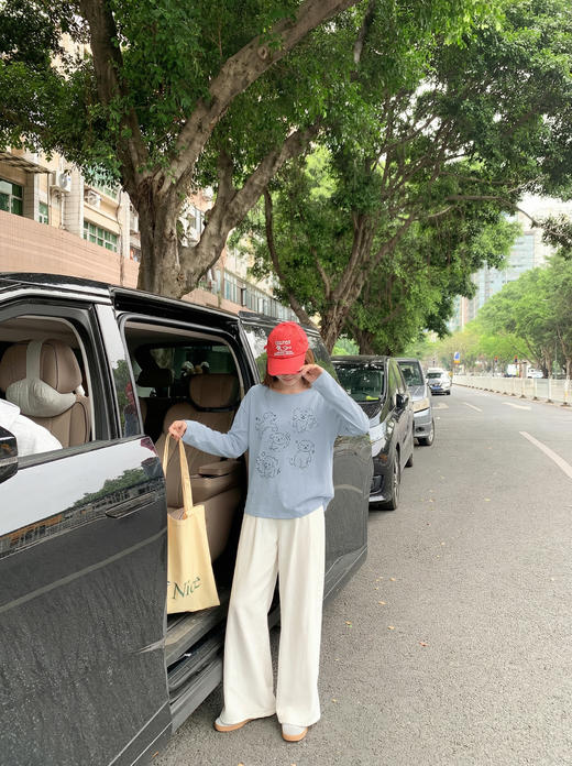 <曾小咸推荐>4.14现货秒杀 ！微信超特价！韩系小狗印花长袖t恤 日常129.99 立减70 秒杀59.99！！ 商品图5