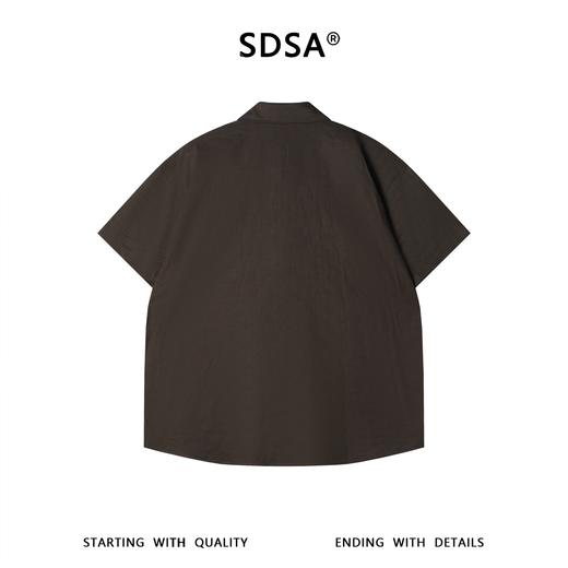 SDSA男装2026新款高贵轻奢美式复古拼接短袖衬衫百搭舒适时尚上衣 商品图4