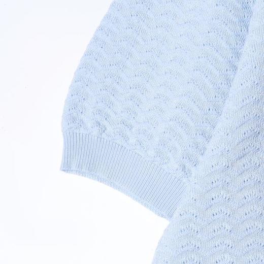 SDSA男装2026新款高贵轻奢提花肌理亨利领短袖针织衫宽松复古上衣 商品图2