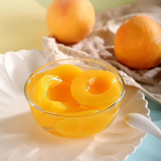 【圆润饱满❗鲜嫩多汁】清爽果味，Q弹爽滑，黄桃罐头510克4瓶装水果罐头糖水罐头网红零食整箱。ri 商品图1