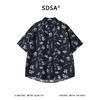 SDSA男装2026新款高贵轻奢日系宽松透气薄款撞色满印花卉短袖衬衣 商品缩略图1