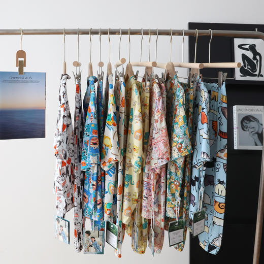 喜林贝尔莱纱绸·涂鸦亲子款家居服yc0420001 商品图9