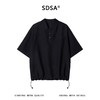 SDSA男装2026新款轻奢复古舒适半按扣翻领短袖衬衫下摆松紧百搭 商品缩略图0