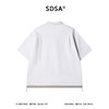 SDSA男装2026新款轻奢潮牌下摆拼接设计半拉链翻领短袖T恤百搭 商品缩略图4