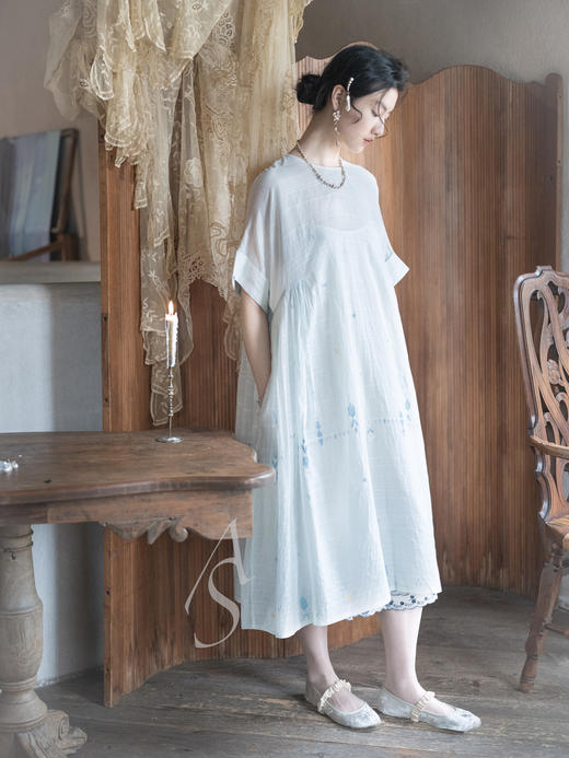 Daniela Gregis 26SS 香槟色/黑色肌理丝绒伴带芭蕾鞋 商品图4