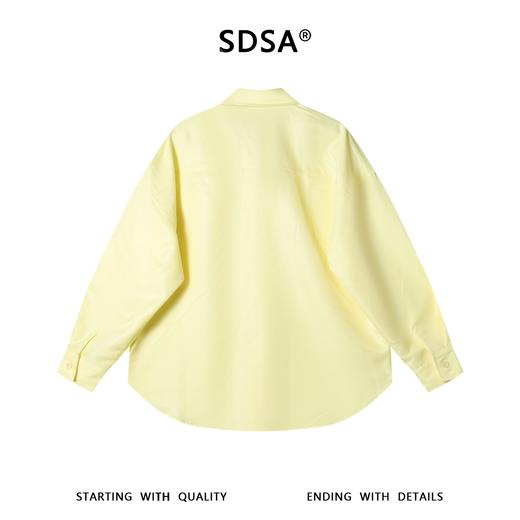 SDSA男装2026新款高贵轻奢简约纯色显白口袋拼接长袖衬衫百搭舒适 商品图4