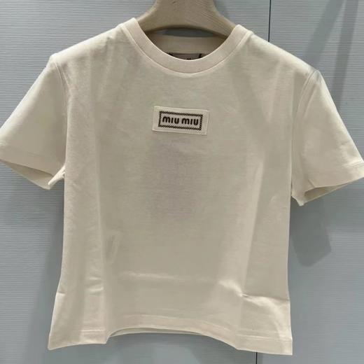 重磅渠道    miu奶油t  短款合身版型  100支长绒棉短袖T恤 商品图4
