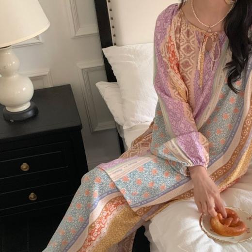 热卖！“下单送同色头花”奈奈的猫 棉绸睡衣家居服套装2.0  柔软亲肤 多花色可选 商品图3