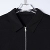 SDSA男装2026新款轻奢潮牌下摆拼接设计半拉链翻领短袖T恤百搭 商品缩略图2
