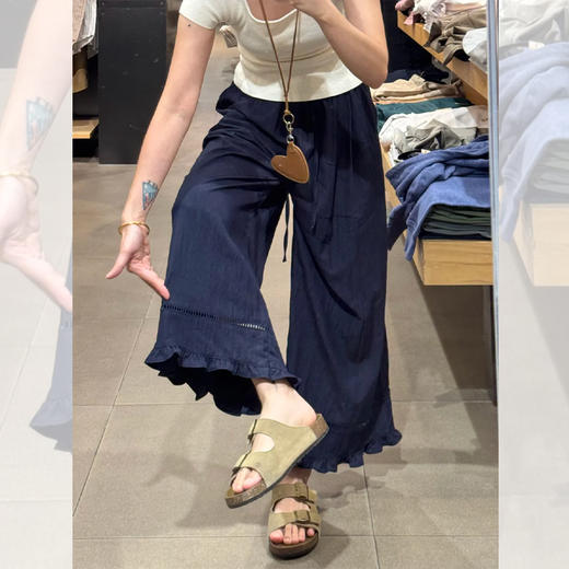 <曾小咸推荐>4.12新品上新 韩系花边镂空九分裤 日常149！！ 活动价109！！【预售款，预计3-15天发货】 商品图0