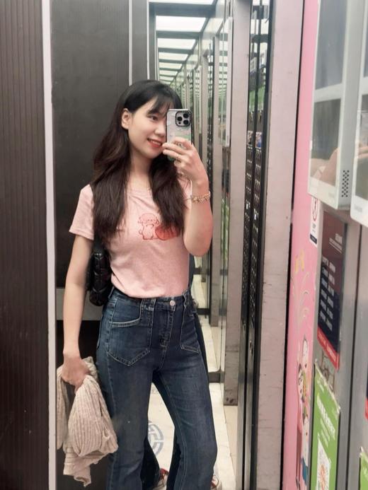 蜜桃粉草莓兔治愈莱赛尔天丝短袖T恤 商品图8