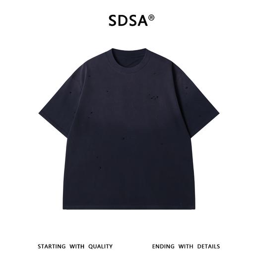SDSA男装2026新款高贵轻奢时尚渐变珠子装饰设计圆领短袖T恤百搭 商品图1