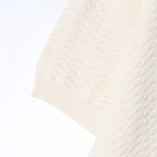 SDSA男装2026新款高贵轻奢提花肌理亨利领短袖针织衫宽松复古上衣 商品图2