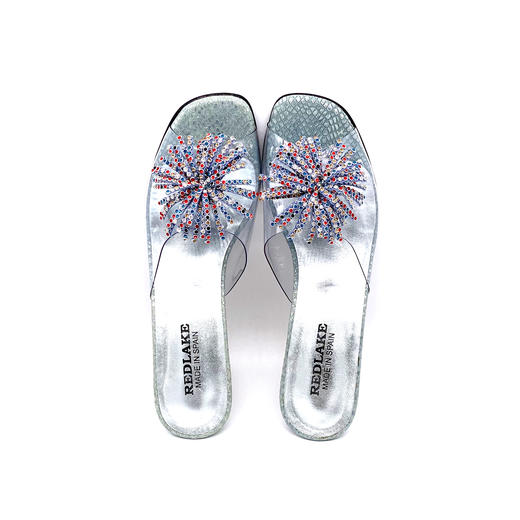 断码特价39码——西班牙原产时尚舒适女款凉拖冰蓝色(公主水晶鞋系列) 商品图5