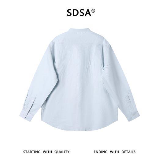 SDSA男装2026新款高贵轻奢日系少年感纯色立领长袖衬衫百搭时尚 商品图4