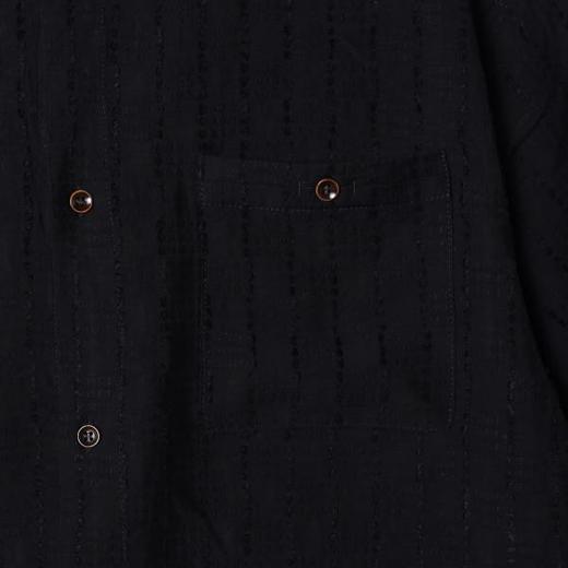 SDSA男装2026新款高贵轻奢简约显瘦竖纹提花短袖衬衫百搭时尚上衣 商品图4