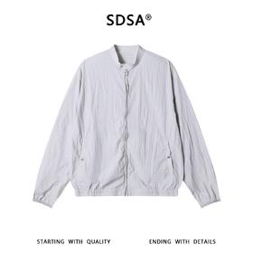 SDSA男装2026新款高贵轻奢极简风轻薄透气休闲拉链立领夹克外套