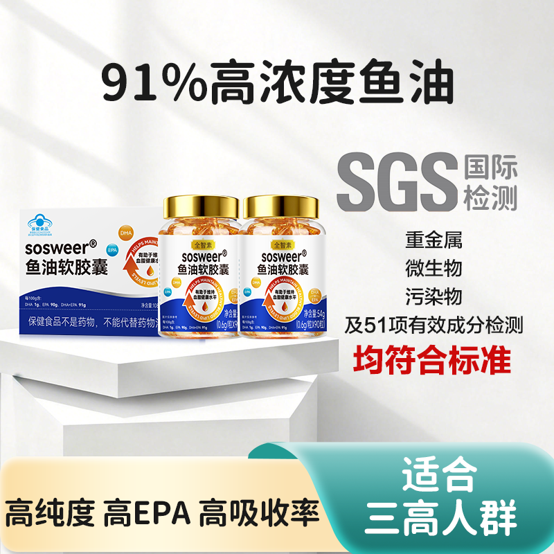 (护心脑血管)可孚定制鱼油软胶囊