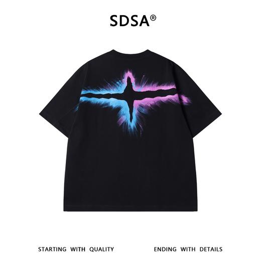 无男装2026新款高贵轻奢小众设计小星芒印花圆领短袖T恤百搭潮 商品图4