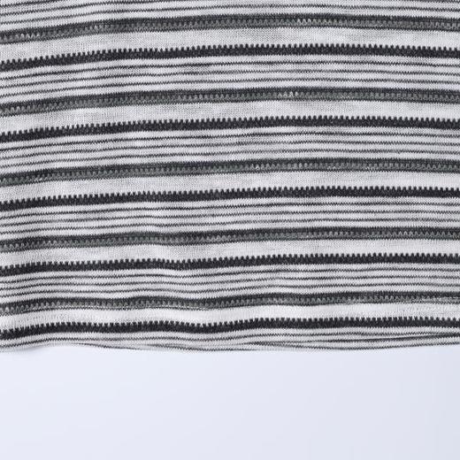 SDSA男装2026新款高贵轻奢美式撞色条纹半纽扣设计短袖T恤百搭潮 商品图3