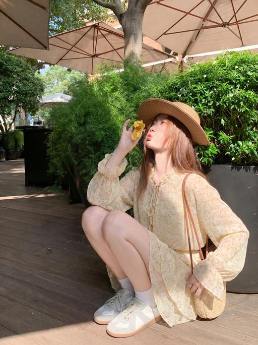 <曾小咸推荐>4.14现货秒杀 ！微信超特价！韩系碎花长袖收腰连衣裙 日常299.99 立减170 秒杀129.99！！ 商品图7