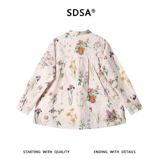SDSA男装2026新款高贵轻奢复古植物花卉满印长袖衬衫设计感衬衣 商品图4