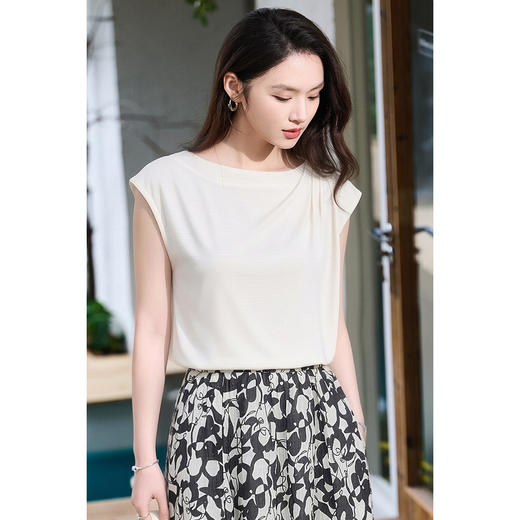 设计感天丝棉小衫 米思阳2026夏季新款高级感捏褶小众独特衬衫上衣1435 商品图7