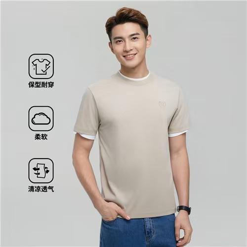 佐丹奴男装26年新款全棉液氨短袖T恤衫01026802 商品图4