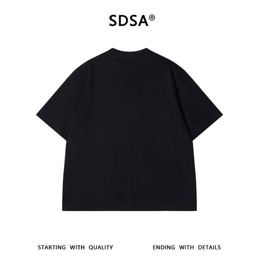 SDSA男装2026新款高贵轻奢小众简约短袖T恤撞色印花字母圆领百搭 商品图4