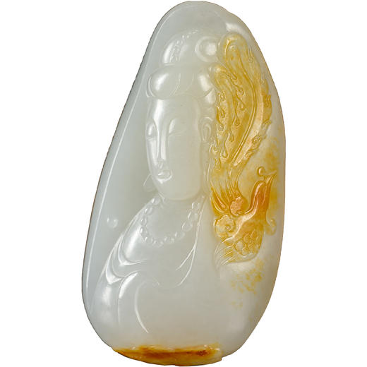 和田玉籽料观音挂饰 商品图5