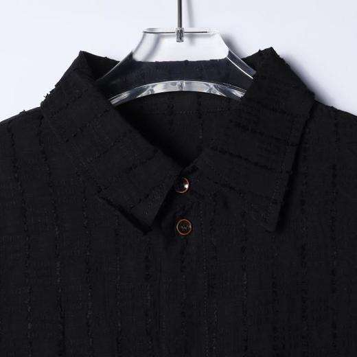 SDSA男装2026新款高贵轻奢简约显瘦竖纹提花短袖衬衫百搭时尚上衣 商品图2