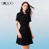 G2000女装SS26商场新款【配赠腰带】弹性双排扣英伦风短袖连衣裙61232246 商品缩略图0