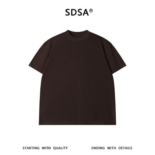 SDSA男装2026新款高贵轻奢重磅圆领短袖T恤宽松基础款休闲上衣 商品图0