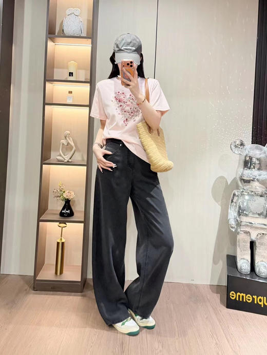 FXA天丝弯刀阔腿牛仔裤 商品图3