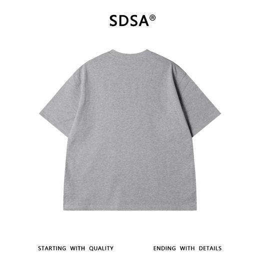 SDSA男装2026新款轻奢简约彩色刺绣字母圆领短袖T恤纽扣装饰百搭 商品图4