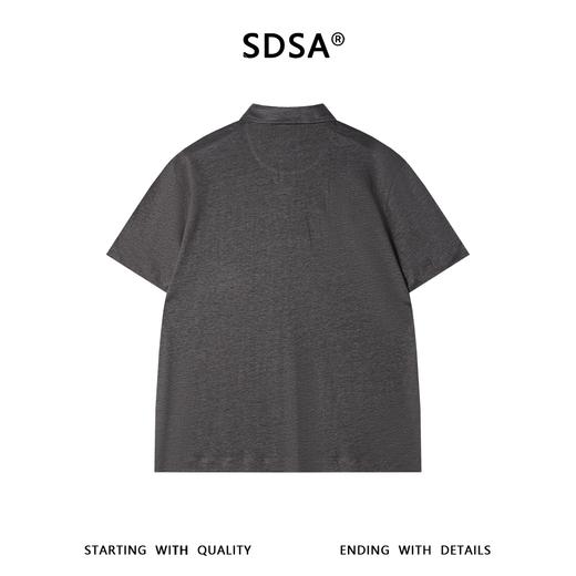 SDSA男装2026新款高贵轻奢肌理感翻领短袖Polo衫宽松重磅休闲上衣 商品图4