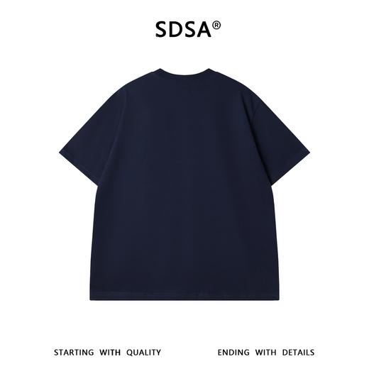 SDSA男装2026新款高贵轻奢做旧字母设计感T恤宽松短袖休闲 商品图4