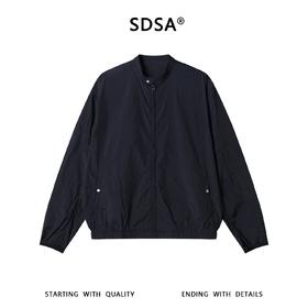 SDSA男装2026新款高贵轻奢极简风轻薄透气休闲拉链立领夹克外套