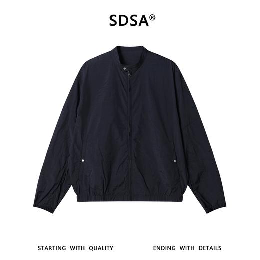 SDSA男装2026新款高贵轻奢极简风轻薄透气休闲拉链立领夹克外套 商品图0